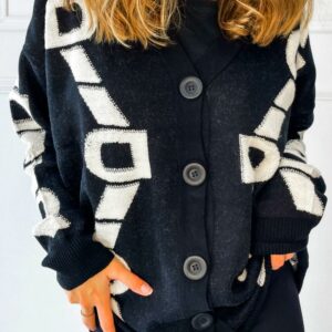 Cardigan dama Deva negru - imagine 1