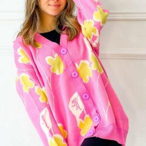 Cardigan dama Eliza fucsia - imagine 1