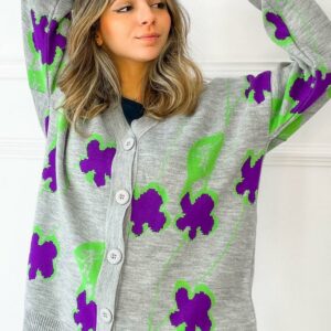 Cardigan dama Eliza gri - imagine 1