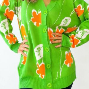 Cardigan dama Eliza verde - imagine 1
