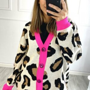 Cardigan dama Freya fucsia - imagine 1