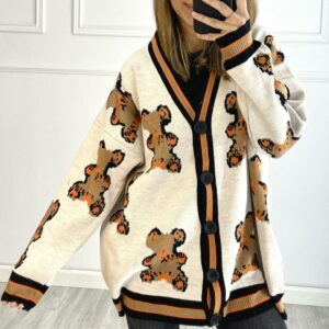 Cardigan dama Lania alb - imagine 1