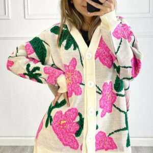 Cardigan dama Lilly alb - imagine 1