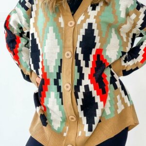 Cardigan dama Mira bej - imagine 1