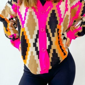 Cardigan dama Mira fucsia - imagine 1