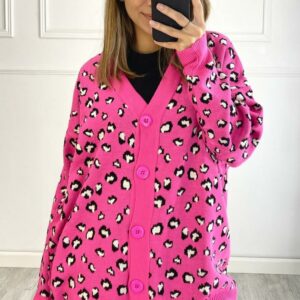 Cardigan dama Peppa fucsia - imagine 1