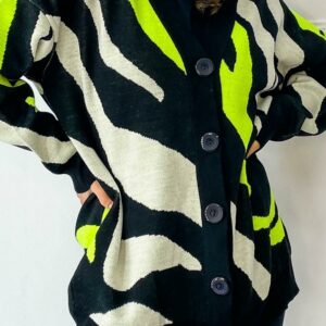 Cardigan dama Wave verde neon - imagine 1