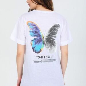 Compleu dama Bumbac Butterly Alb - imagine 3