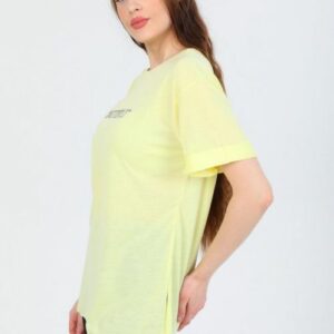 Compleu dama Bumbac Butterly Galben - imagine 2