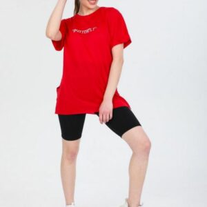 Compleu dama Bumbac Butterly Rosu - imagine 1