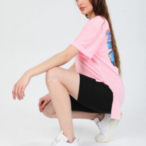 Compleu dama Bumbac Butterly Roz - imagine 3