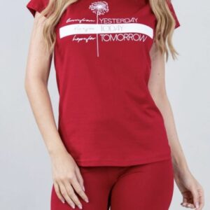 Compleu dama Flower Time Rosu - imagine 2