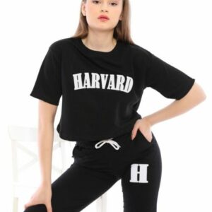 Compleu dama Harvard Negru - imagine 3