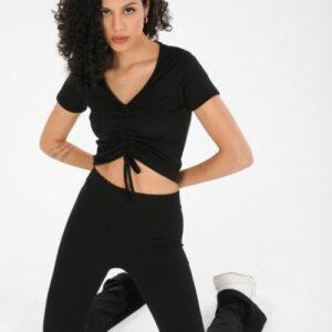 Compleu dama Imprimeu Striat Jessica Negru - imagine 1