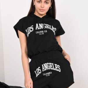 Compleu Sport dama Los Angeles Negru - imagine 1
