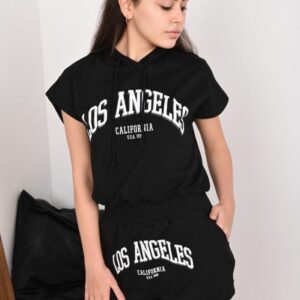 Compleu Sport dama Los Angeles Negru - imagine 3