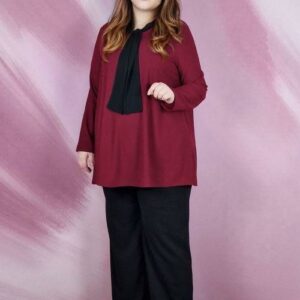 Compleu dama Yasmine bordo - imagine 3