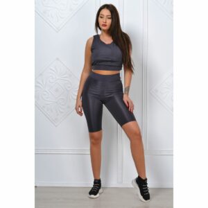 Compleu dama fitness Jackie Gri Inchis - imagine 3
