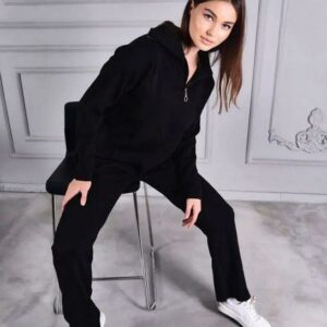 Compleu dama tricotat Yuni negru - imagine 1