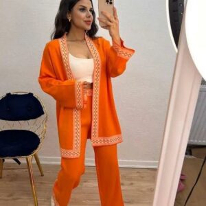 Compleu dama tricot ZGR portocaliu - imagine 1