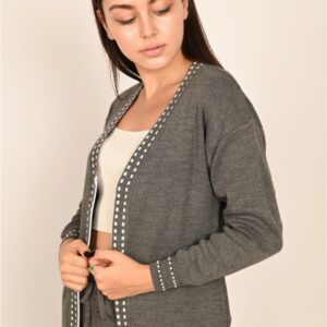 Compleu dama tricotat Noody gri - imagine 2