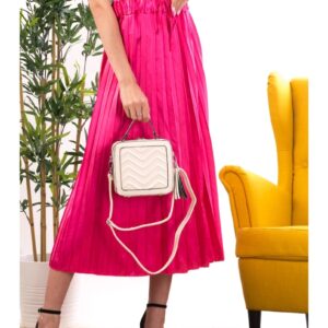 Fusta dama cu Pliuri Solares Fucsia - imagine 2
