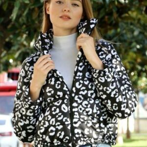 Geaca dama scurta Sophia Kisses negru - imagine 1