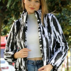 Geaca dama scurta Sophia Lines negru - imagine 1