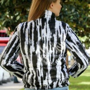 Geaca dama scurta Sophia Lines negru - imagine 2