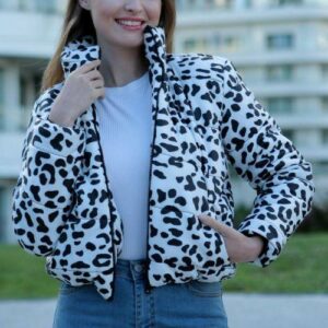 Geaca dama scurta Sophia alb - imagine 2