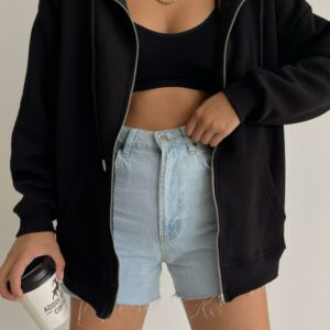 Hanorac dama Yippi negru - imagine 2