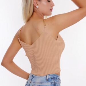 Maiou dama Summer cu striatii si lant Crem - imagine 4