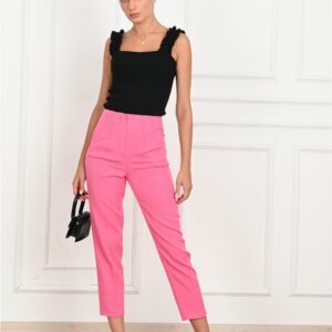Pantaloni casual dama Donna fucsia - imagine 1