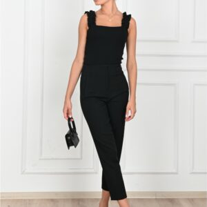 Pantaloni casual dama Donna negru - imagine 1
