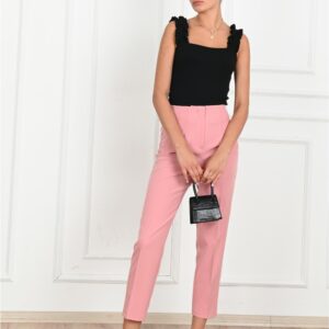 Pantaloni casual dama Donna roz - imagine 1