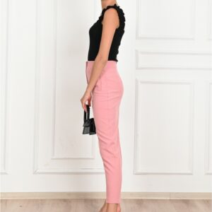 Pantaloni casual dama Donna roz - imagine 3