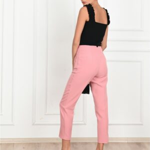 Pantaloni casual dama Donna roz - imagine 4