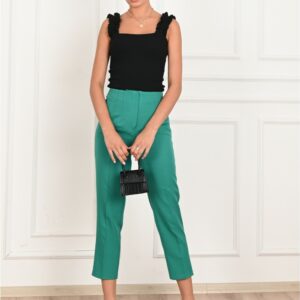 Pantaloni casual dama Donna verde - imagine 1