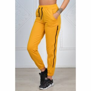 Pantaloni casual dama ZipMeUp galben - imagine 2