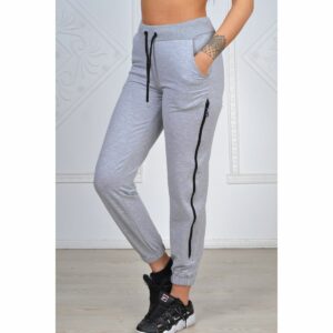 Pantaloni casual dama ZipMeUp gri - imagine 2
