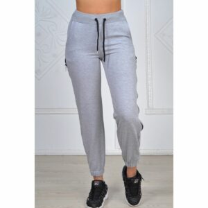Pantaloni casual dama ZipMeUp gri - imagine 3