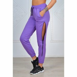 Pantaloni casual dama ZipMeUp mov - imagine 1