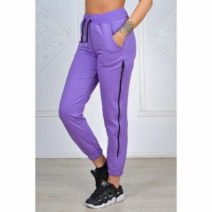 Pantaloni casual dama ZipMeUp mov - imagine 2