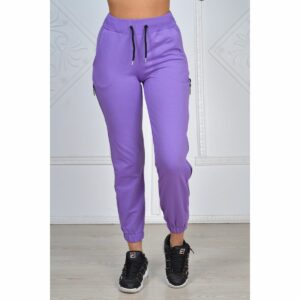 Pantaloni casual dama ZipMeUp mov - imagine 3