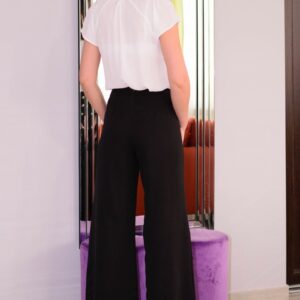 Pantaloni dama Golden Buttons Negru - imagine 2
