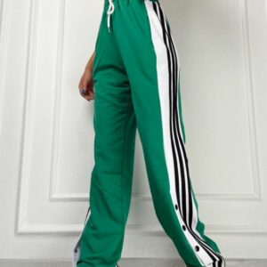 Pantaloni dama cu capse Gya verde - imagine 1