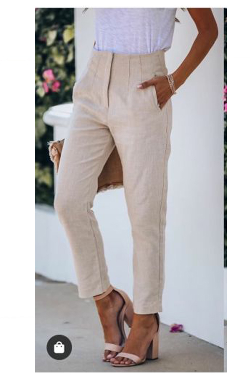 Pantaloni dama office Melinka bej Pantaloni dama office Melinka bej