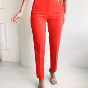 Pantaloni dama office Melinka oranj