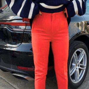 Pantaloni dama office Melinka oranj