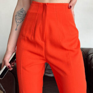 Pantaloni dama office Melinka oranj